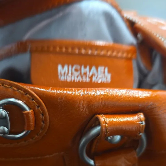 Michael Kors Bold Orange Leather Satchel - Picture 5 of 5
